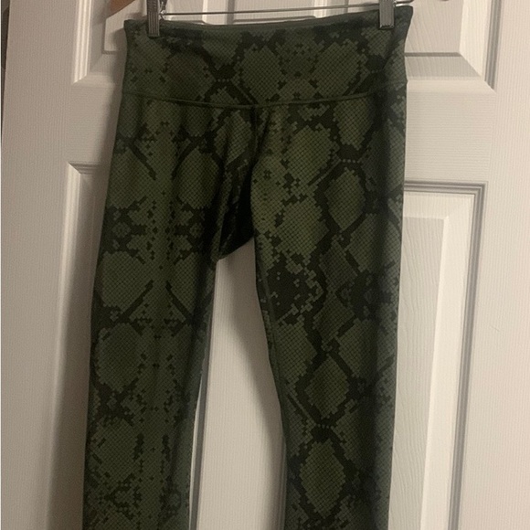 Lululemon, Capri Pants, Green Snakeskin - Picture 1 of 5